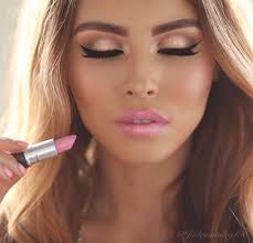 pretty pink lipstick makeup ideas for