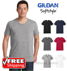 Details About Gildan Softstyle V Neck T Shirt Blank Solid Soft Color Fit Comfort Dri Tee 64v00