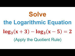 Solve The Logarithmic Equation Using