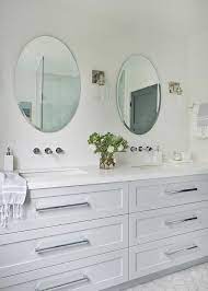 Light Gray Apothecary Style Bath Vanity