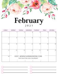 Download pdf and print today. February 2021 Calendar Printable Cute Free Printable February 2021 Calendar In Pdf 12 Designs Download Free Blank February 2021 Calendar Template In Pdf And Jpeg