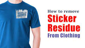 remove sticker residue from clothing