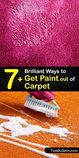 brilliant ways to get paint out of carpet