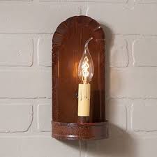 Fireplace Sconce In Rustic Tin