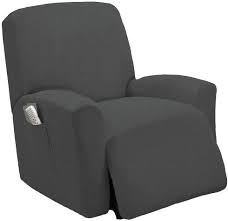 Shop for recliner chair covers in slipcovers. Amazon Com Stretch To Fit One Piece Lazy Boy Chair Recliner Slipcover Stretch Fit Furniture Chair Recliner Cover With 3 Foam Pieces To Hid Extra Fabric 4 Elastic Straps For Cover Stability Grey