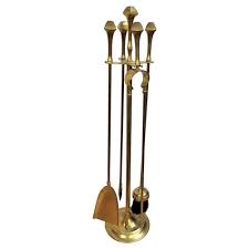 Vintage Italian Brass Fireplace Tools