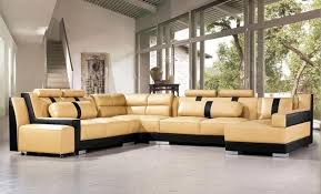 Luxury Sectional White Leather Sofa Set