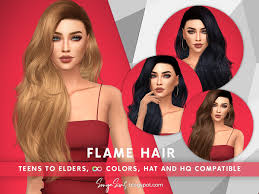 the sims resource flame hair patreon