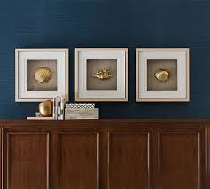 gold shell shadow boxes set of 3