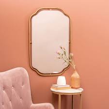 Floating Frame Gold Wall Mirror 22 W