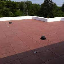 rubber rooftop floor tile solid colors