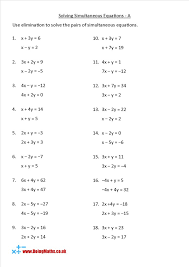Mathematics Worksheets Algebra Worksheets