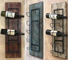 Wine Rack Wall Mounted Metal Wood 5