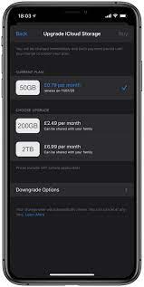 more icloud storage on iphone or ipad