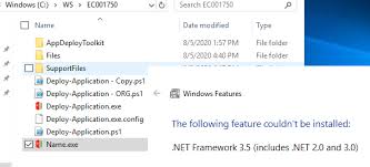 deploy application exe rename caused