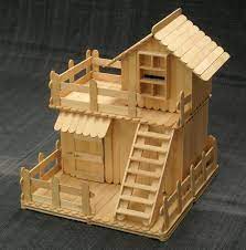 Two Story Popsicle Stick House