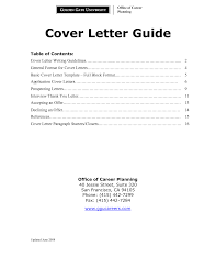 General Cover Letters You Include All The Necessary Information This