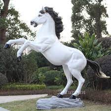 Fiberglass Rearing Horse Statue