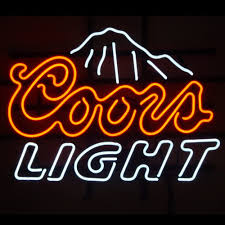 Coors Light Neon Light Signs Beer Bar Pub Display Neon Signs Neon Handicrafted Real Glass Tube19x15 Amazon Com