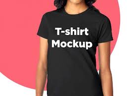 women black t shirt mockup smashmockup