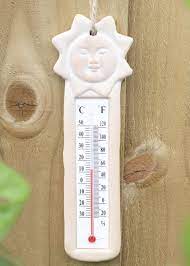 terracotta sun thermometer clock s
