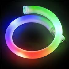 12 Pc 8 Rainbow Flashing Tube Light Up Bracelet Glow Led Accessories Ebay