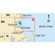 Maptech Folding Waterproof Chart Massachusetts Bay Boston Harbor