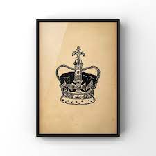 Crown Poster Print 4 Crowns Wall Art