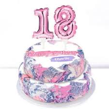 A birthday charm lies in cake's styles, its decoration and embellishment. Bakerdays Personalised 18th Birthday Cakes Number Cakes Bakerdays