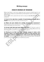 m l king acute s words essay writing esl worksheet by acasini m l kingacutes words essay writing