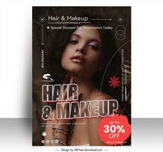 hair and makeup advertising poster