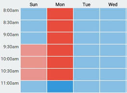 Create A Basic Weekly Schedule With Hour Selector Using Jquery