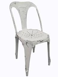 Steps to paint metal dining room chairs, title: Distressed White Custom Painted Tolix Style Metal Chair Lost And Found