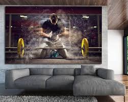 Weightlifting Wall Art Gym Canvas Art
