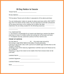 Two Weeks Tenant Notice Letter Example To Landlord Vacate Premises