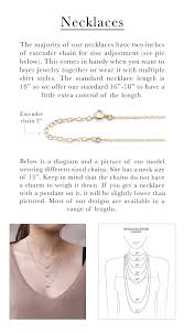 Maemae Jewelry Necklace And Bracelet Sizing Info Chart