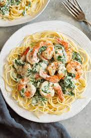 creamy parmesan and spinach shrimp