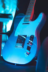 neon light electric guitar
