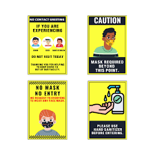 Businesses and employers are encouraged to implement. Webelkart Wall Paper Poster Full Size 12 X 18 Safety Sign Notice Warning For Your Business Home Corona Virus Covid 19 Restrictions Set Of 4 Yellow Amazon In Electronics