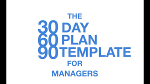 30 60 90 day plan template for managers