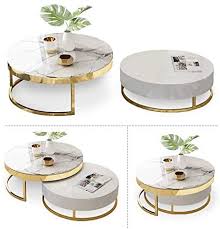Faux Marble Nesting Coffee Table