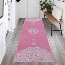 pink exercise mat yoga mat 2x6