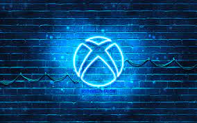 Download wallpapers Xbox blue logo, 4k ...