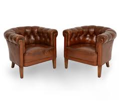 Leather reading armchair in cognac brown with studs £ 700.00 read more; Home Marylebone Antiques