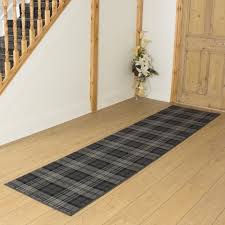 tartan black hallway carpet runners