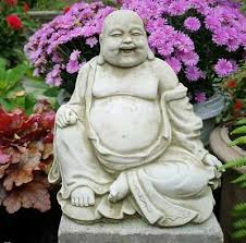 Happy Buddha Stone Statue East Monk