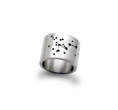 Constellation Wide Ring Star Chart Mens Ring Ladies Thumb Ring Celestial Sterling Silver Handmade