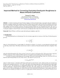 Pdf Improved Method For Converting Equivalent Sand Grain