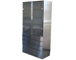Stainless Steel Cabinet With 2 Glass