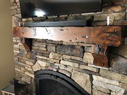 Rustic Fireplace Mantel With Corbels